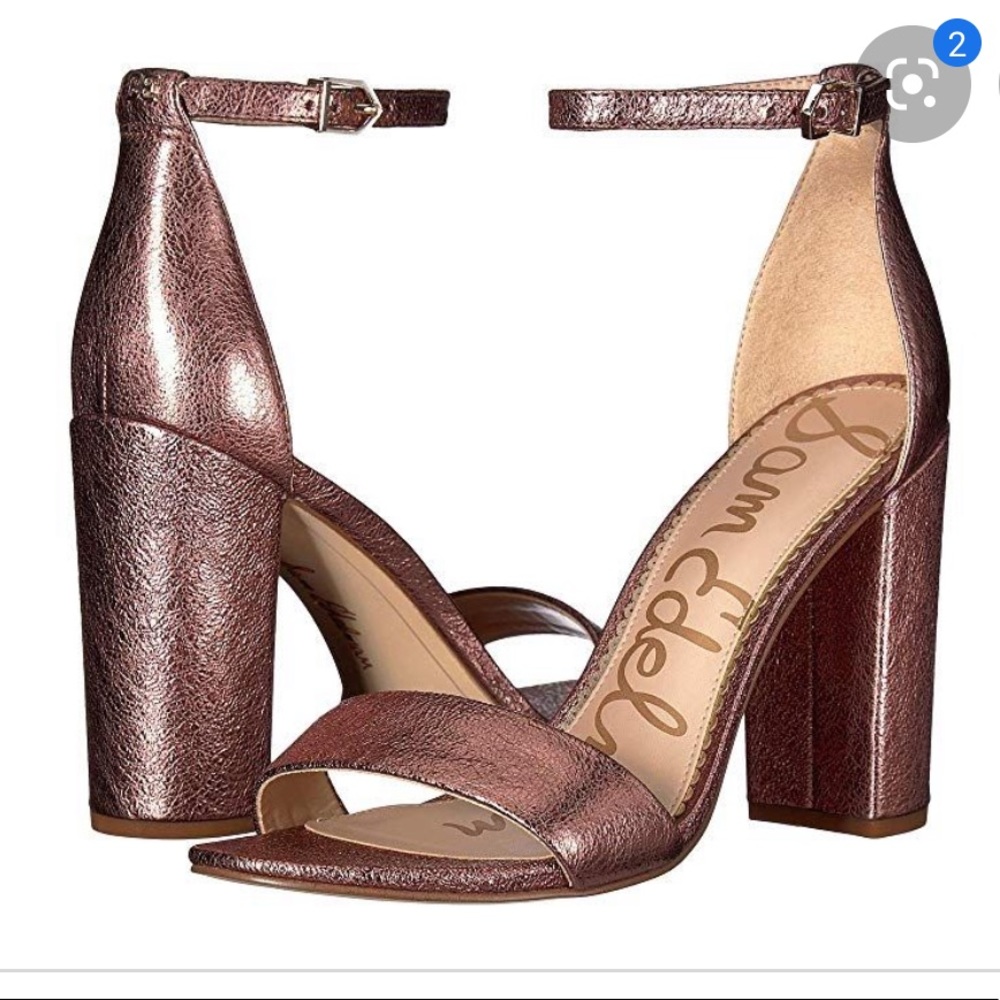 Sam Edelman rose gold soft pink high heel sandal